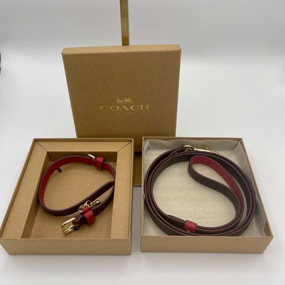 COACH collar and leash set